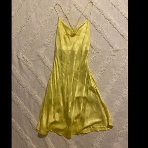 BOUTIQUE YELLOW SATIN DRESS